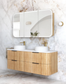 Havana 1500mm Woodland Oak Wall Hung Fluted Curve Vanity