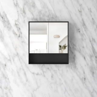 Byron 750x800 Black Oak Shaving Cabinet