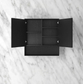 Byron 750x800 Black Oak Shaving Cabinet