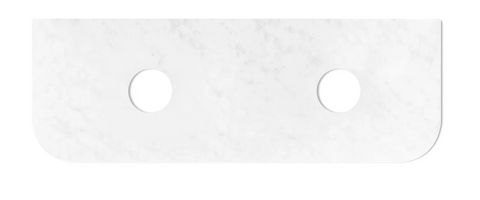 Havana 1500x500x20 Solid Surface Cloudy Carrara Top