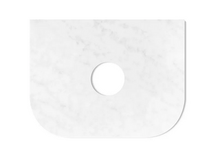 Havana 600x500x20 Solid Surface Cloudy Carrara Top