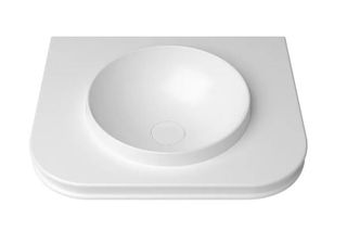 Havana English Edge 600x500x50 Matte White with Round Basin Top
