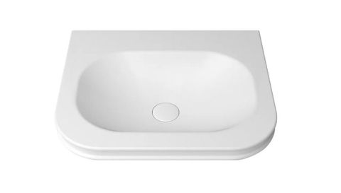 Havana English Edge 600x500x50 Matte White with Soft Square Basin Top