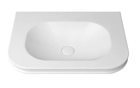 Havana English Edge 750x500x50 Matte White with Soft Square Basin Top