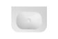 Havana English Edge 750x500x50 Matte White with Soft Square Basin Top