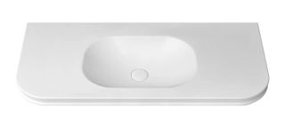 Havana English Edge 1200x500x50 Matte White with Soft Square Basin Top