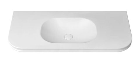 Havana English Edge 1200x500x50 Matte White with Soft Square Basin Top