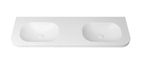 Havana English Edge 1500x500x50 Matte White with Soft Square Basin Top