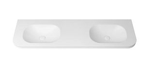 Havana English Edge 1800x500x50 Matte White with Soft Square Basin Top