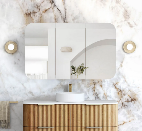 Newport 1200x750 Woodland Oak Shaving Cabinet