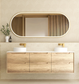Byron 1800mm Natural Oak Wall Hung Vanity