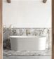 Attica Bondi 1500 Matte White Bath with Overflow