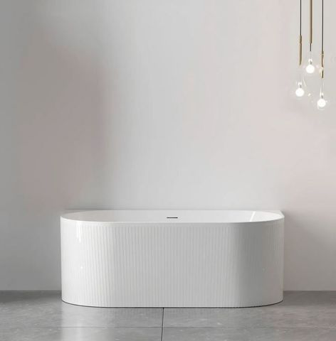 Attica Noosa 1500 Gloss White BTW Multi-fit Bath with Overflow