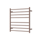 MIRAGE 8 BAR WIDE HEATED TOWEL RAIL 750MM X 700MM DUSK