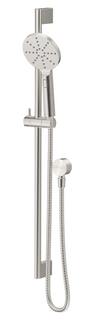 Mica Brushed Nickel Shower Head on Rail Round