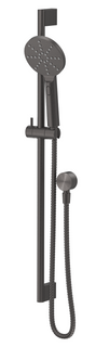 Mica Gunmetal Shower Head on Rail Round