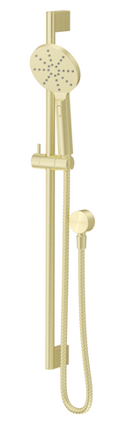 Mica French Gold Shower Head on Rail Round