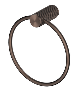 Mica Dusk Bronze Fluted Towel Ring