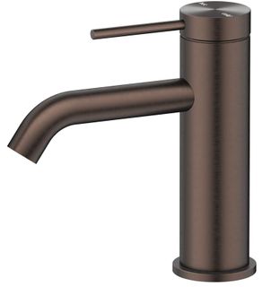 Mica Dusk Bronze Basin Mixer  Curved Spout