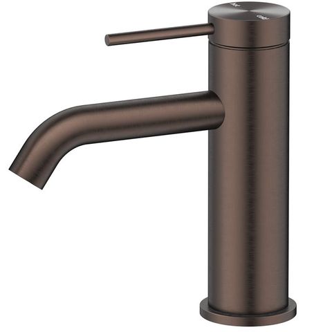 Mica Dusk Bronze Basin Mixer  Curved Spout