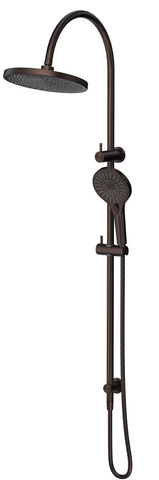 Mica Dusk Bronze Gooseneck Dual Shower Rail