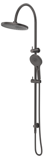 Mica Gunmetal Gooseneck Dual Shower Rail
