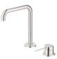 Mica Brushed Nickel Soft Square Basin Hob Spout & Mixer