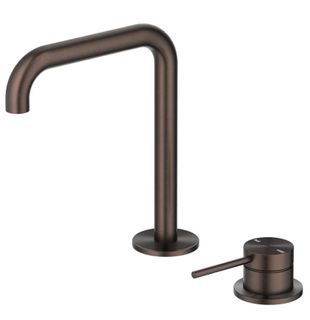 Mica Dusk Bronze Soft Square Basin Hob Spout & Mixer