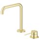 Mica French Gold Soft Square Basin Hob Spout & Mixer