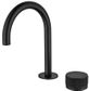 Mica Black Fluted Gooseneck Basin Hob Spout & Mixer