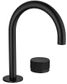 Mica Black Fluted Gooseneck Basin Hob Spout & Mixer