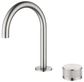 Mica Brushed Nickel Fluted Gooseneck Basin Hob Spout & Mixer