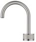 Mica Brushed Nickel Fluted Gooseneck Basin Hob Spout & Mixer