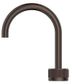 Mica Dusk Bronze Fluted Gooseneck Basin Hob Spout & Mixer
