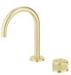 Mica French Gold Fluted Gooseneck Basin Hob Spout & Mixer