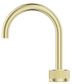 Mica French Gold Fluted Gooseneck Basin Hob Spout & Mixer