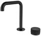 Mica Black Fluted Soft Square Basin Hob Spout & Mixer