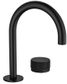 Mica Black Fluted Soft Square Basin Hob Spout & Mixer