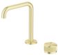 Mica French Gold Fluted Soft Square Basin Hob Spout & Mixer