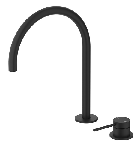 Mica Black Tall Gooseneck Hob Spout & Mixer