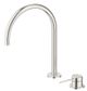 Mica Brushed Nickel Tall Gooseneck Hob Spout & Mixer