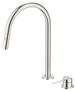 Mica Brushed Nickel  PO Kitchen Hob Spout & Mixer