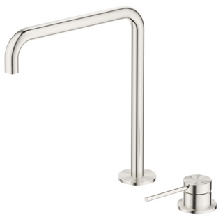 Mica Brushed Nickel Tall Soft Square Hob Spout & Mixer l