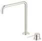 Mica Brushed Nickel Tall Soft Square Hob Spout & Mixer l