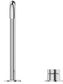 Mica Chrome Tall Soft Square Hob Spout & Mixer