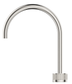 Mica Brushed Nickel Fluted Tall Gooseneck Hob Spout & Mixer