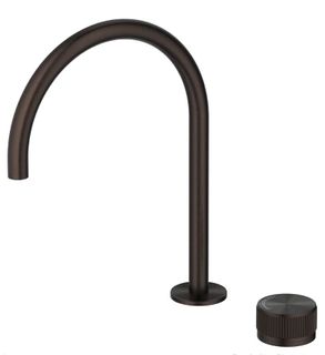 Mica Dusk Bronze Fluted Tall Gooseneck Hob Spout & Mixer