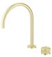 Mica French Gold Fluted Tall Gooseneck Hob Spout & Mixer