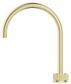 Mica French Gold Fluted Tall Gooseneck Hob Spout & Mixer