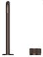 Mica Dusk Bronze Fluted Tall Soft Square Hob Spout & Mixer